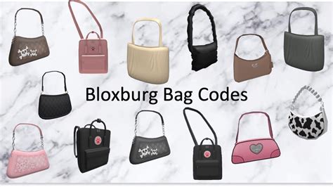 roblox bloxburg bag codes